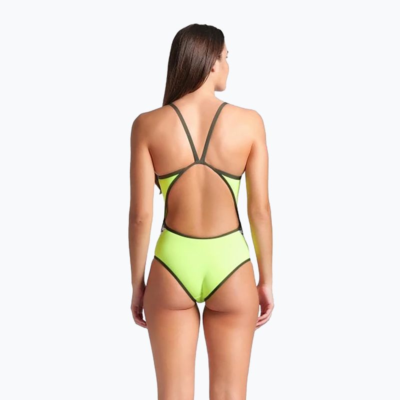 Costume intero donna arena Icons Super Fly Back Solid artic lime/dark sage 3