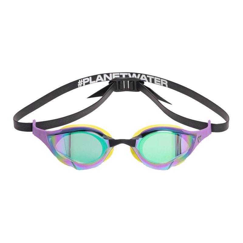 Arena Cobra Edge Occhiali da nuoto a specchio smeraldo/plum/cyber lime 2
