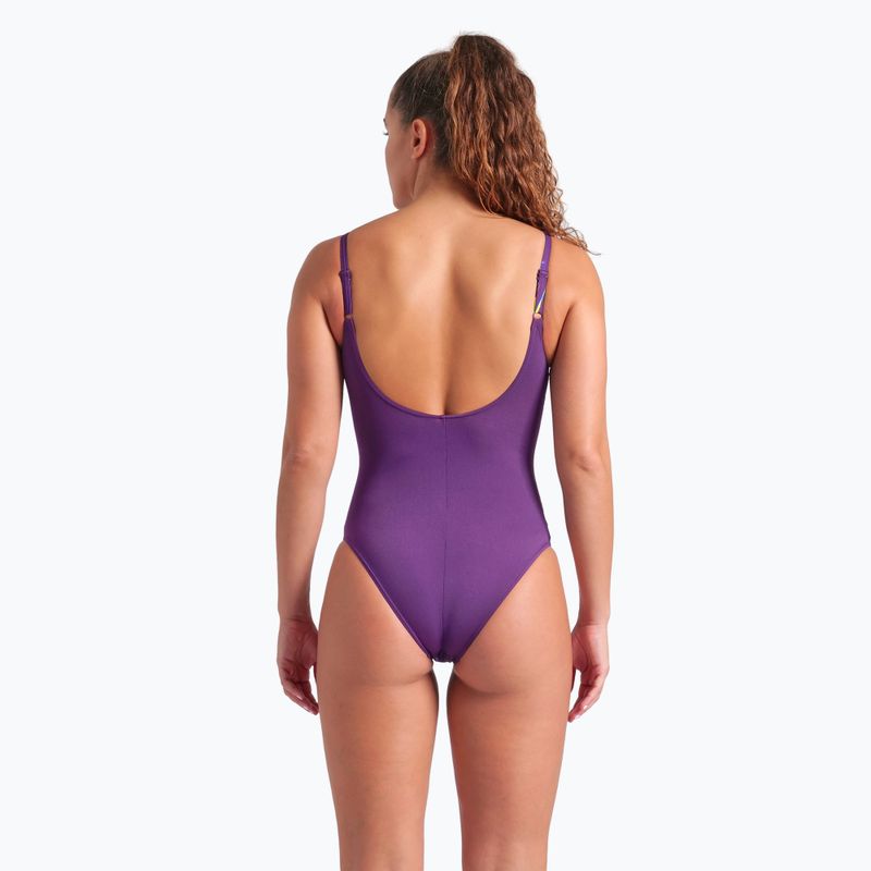 Costume da bagno intero donna arena Abyss U Back multi plum/plum 7