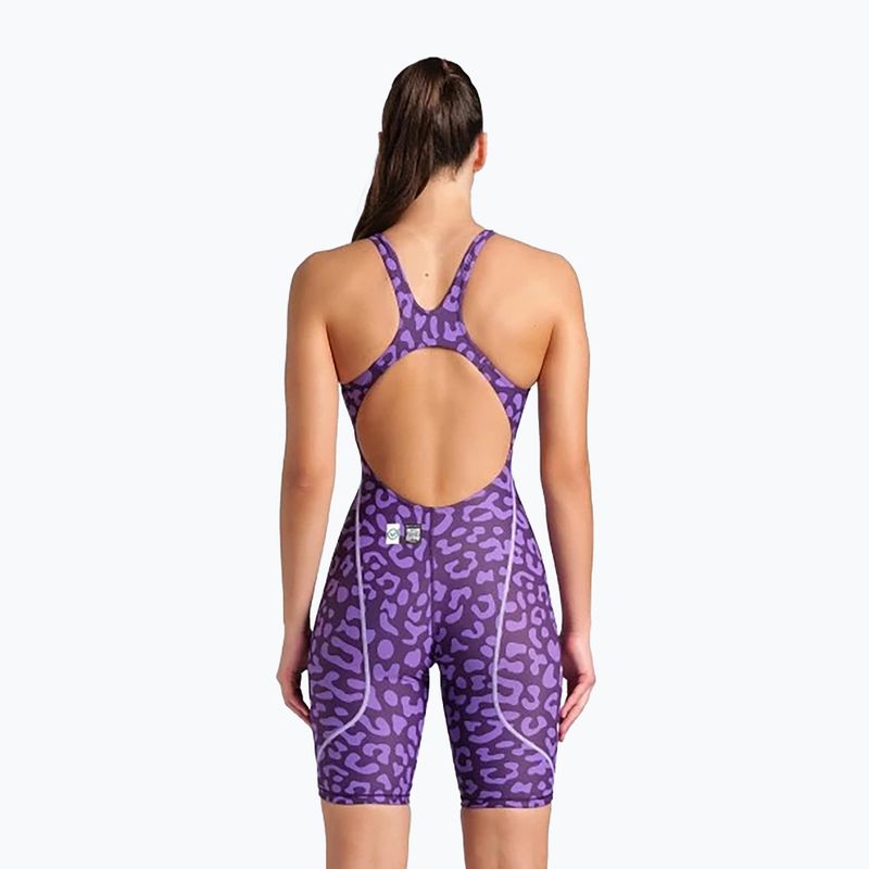 Costume intero donna arena Powerskin ST Next LE Open Back leopardato viola 3