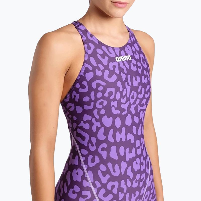 Costume intero donna arena Powerskin ST Next LE Open Back leopardato viola 4