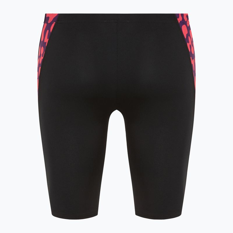 Maglia da bagno stampata arena da uomo nero/fucsia multi 2