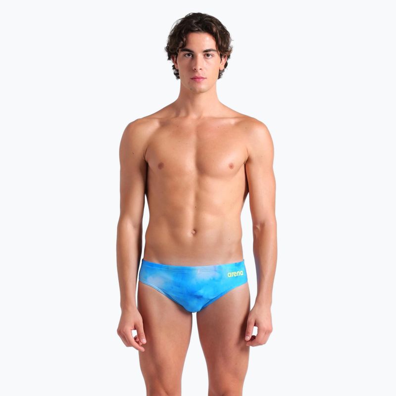 Slip da bagno arena uomo Tie-Dye Allover blu multi