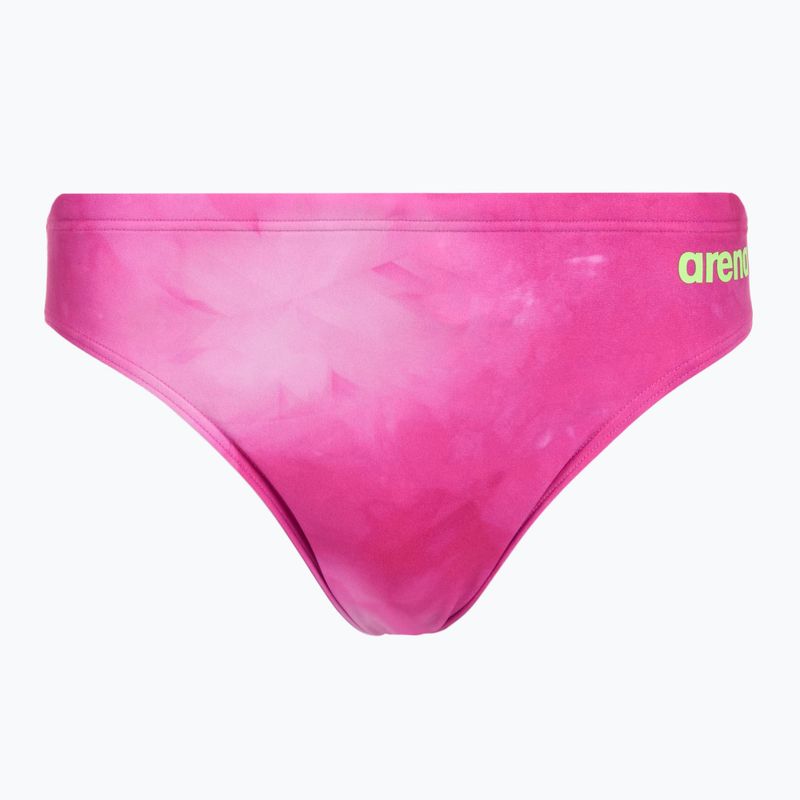 Slip da bagno arena Tie-Dye da uomo Allover rosa shocking multi