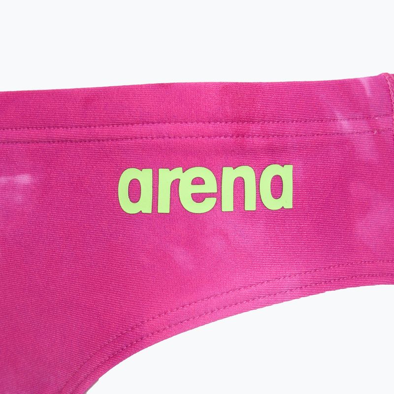 Slip da bagno arena Tie-Dye da uomo Allover rosa shocking multi 3