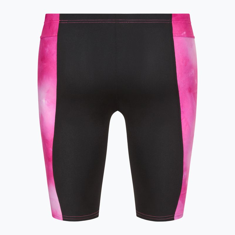 Uomo nuoto jammers arena Tie-Dye Jammer Allover Print rosa shocking multi/nero 2