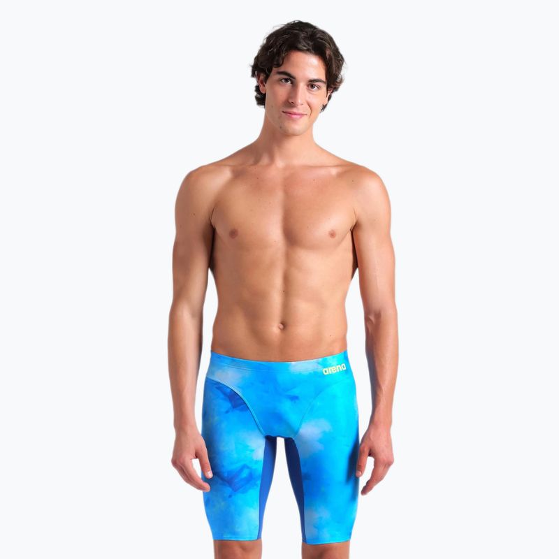 Uomo nuoto jammers arena Tie-Dye Jammer Allover Print blu multi/royal 4