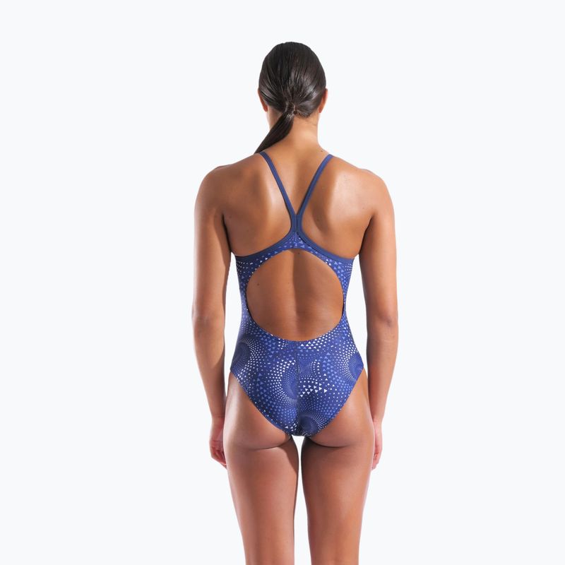 Costume da bagno intero donna arena Fireflow Lightdrop Back navy/team navy 7