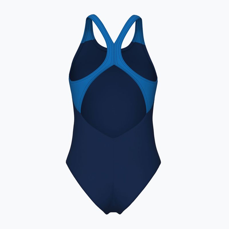 Costume da bagno intero donna arena Flowing V Back navy/turchese 2