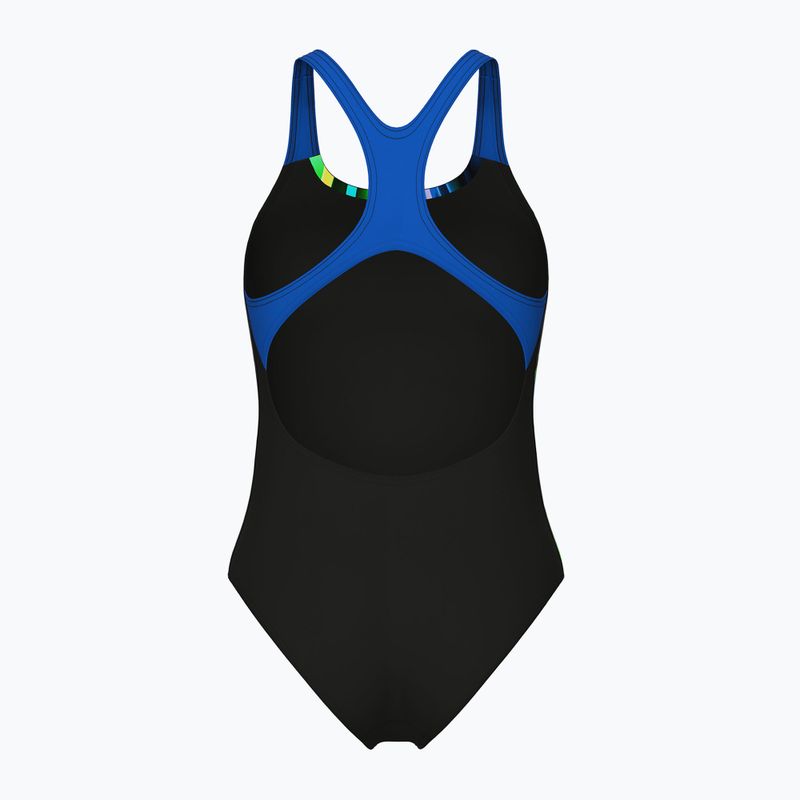 Costume da bagno intero donna arena Bloom Swim Pro Back Lb multi nero/nero/blu porcellana 2