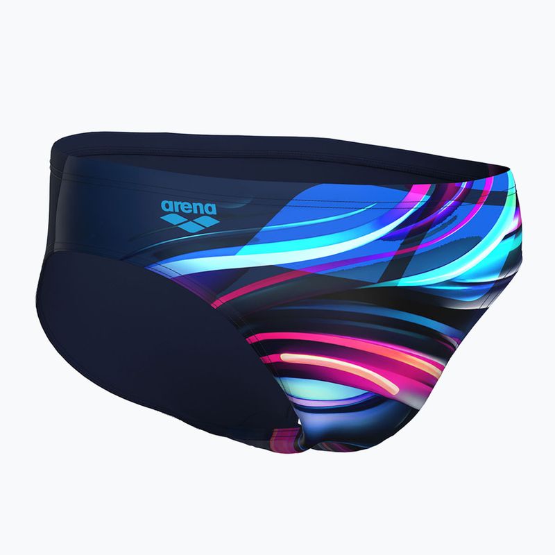 Slip da bagno arena Bloom da uomo multi navy/navy 4