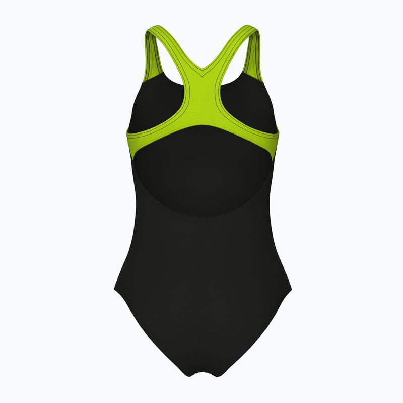 Costume intero Arena Sound Track Swim Pro Back nero/artico lime per bambini 2