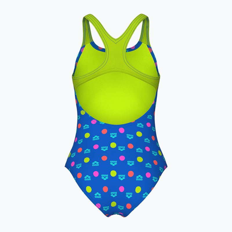Costume intero per bambini arena Multiple Dot Swim Pro Back multi blue/artic lime 2