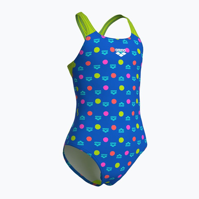 Costume intero per bambini arena Multiple Dot Swim Pro Back multi blue/artic lime 3