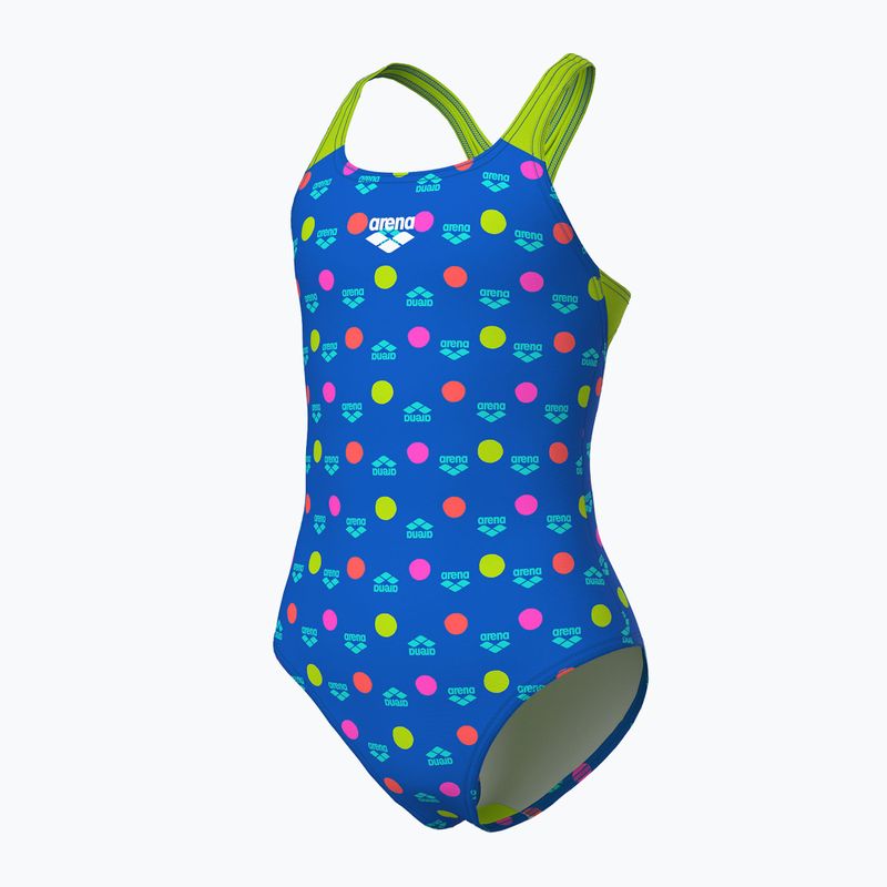 Costume intero per bambini arena Multiple Dot Swim Pro Back multi blue/artic lime 4