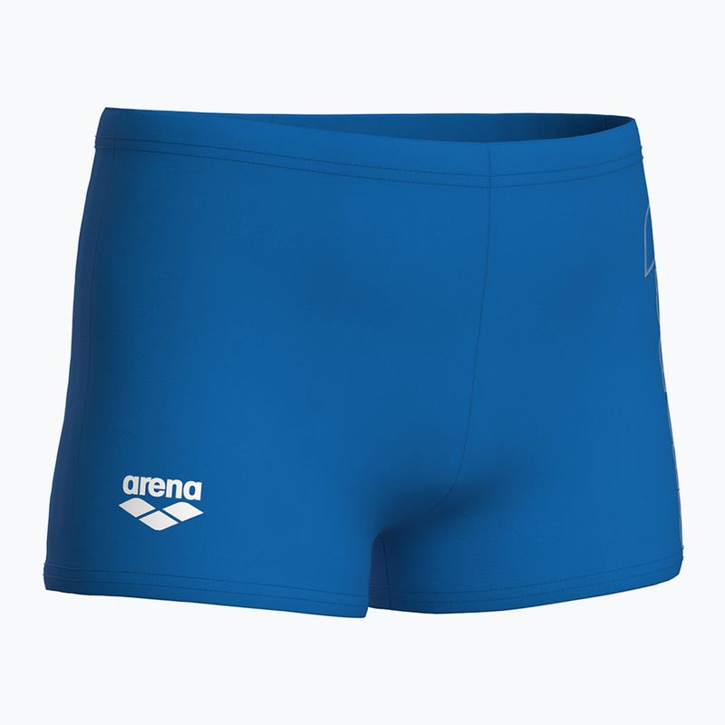 Boxer da nuoto con logo arena per bambini Corto blu fiume/bianco 4