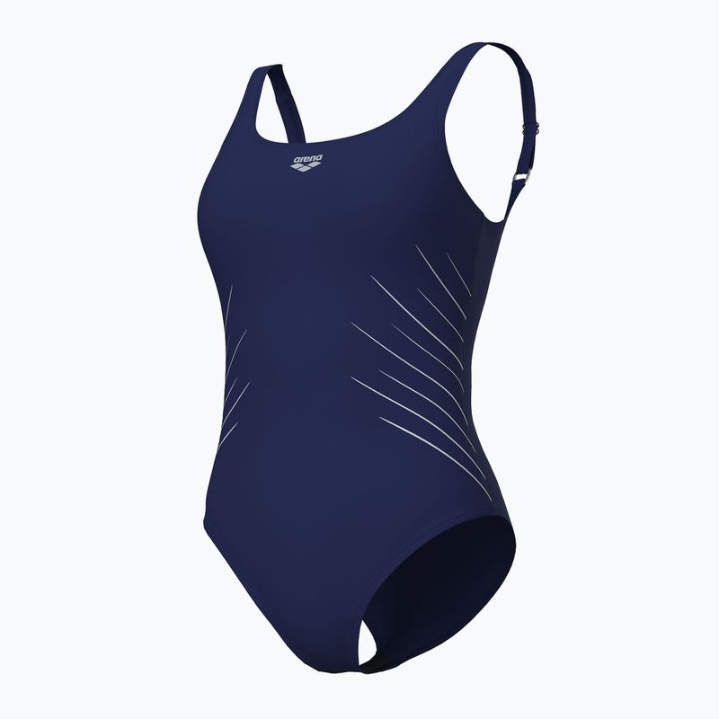 Costume intero Arena Isa Squared Back navy/ice da donna 4