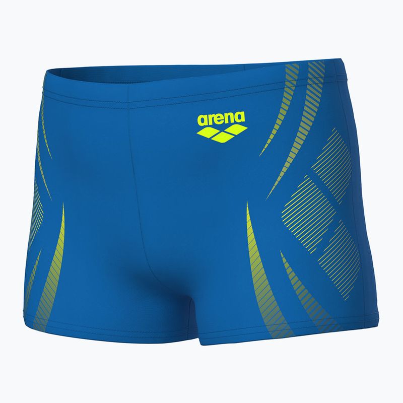 Boxer bambino arena Poseidonia Swim Short blu fiume/artic lime 3
