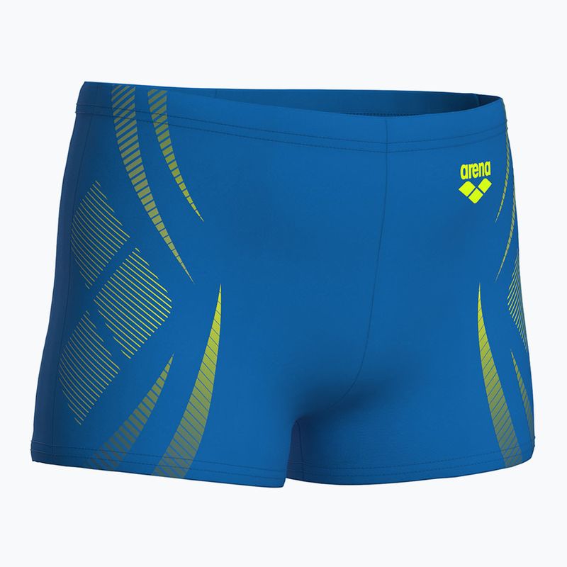 Boxer bambino arena Poseidonia Swim Short blu fiume/artic lime 4