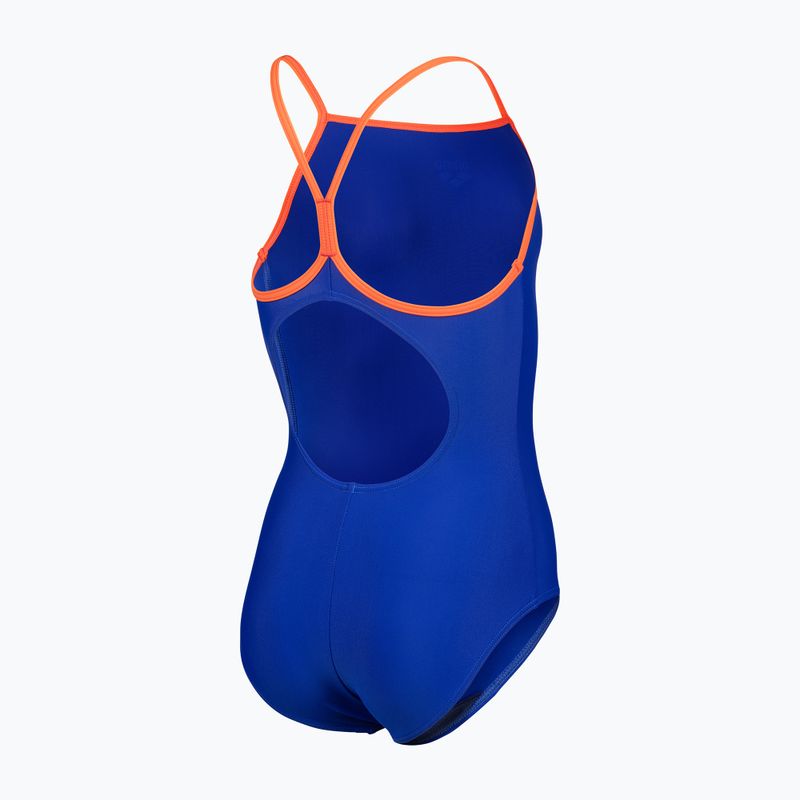 Costume da bagno intero bambino arena Light Drop Solid neon blue/team orange/team orange 4