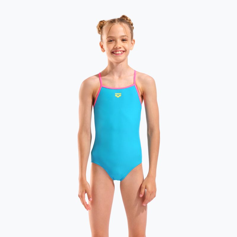Costume da bagno intero bambino arena Light Drop Solid eyeblush/shocking pink/shocking pink 5