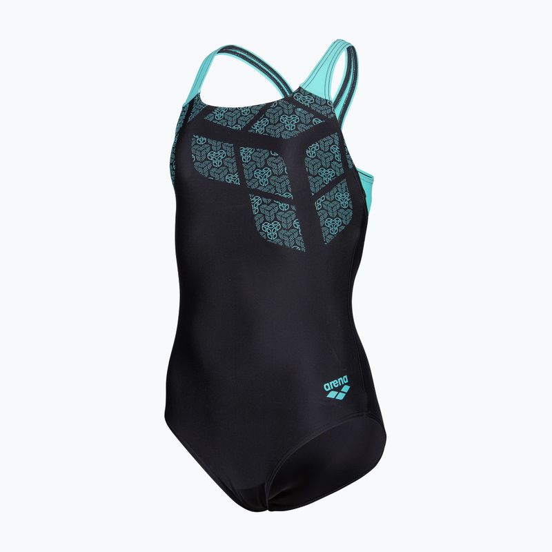 Costume da bagno intero bambino arena Kikko Swim Pro Back black/water 3