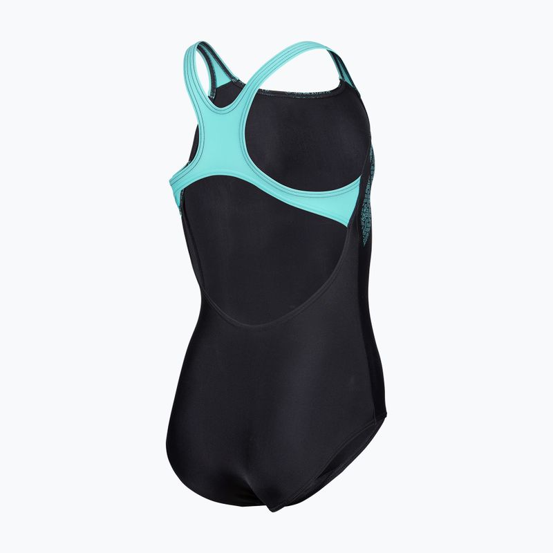 Costume da bagno intero bambino arena Kikko Swim Pro Back black/water 4