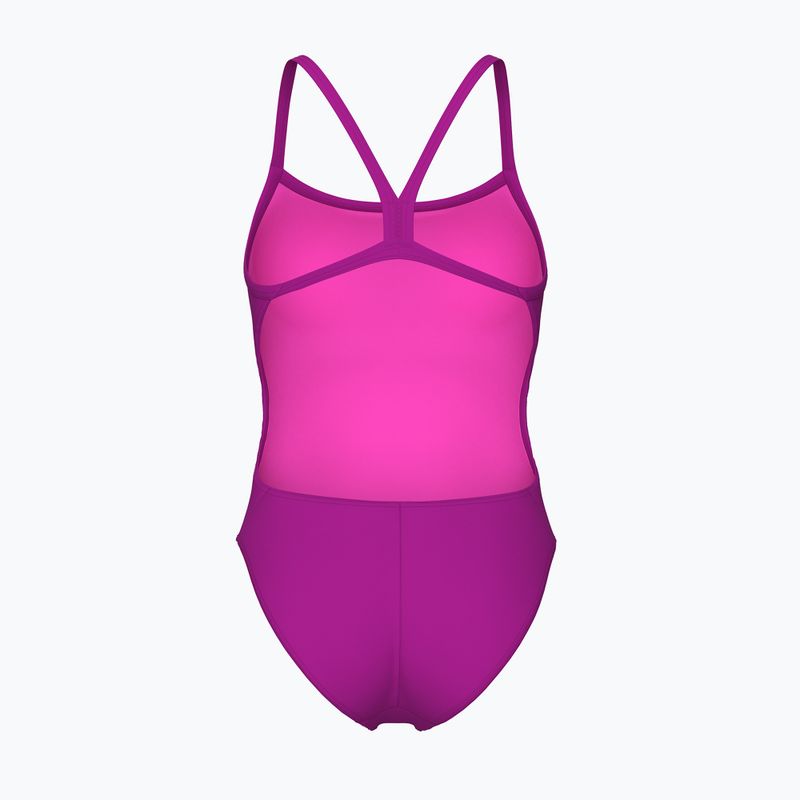 Costume da bagno intero donna Arena Team Swimsuit Challenge Solid very fuchsia/team green 2
