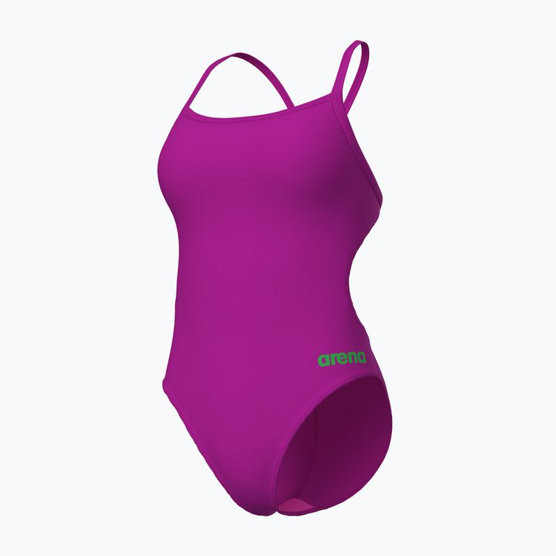 Costume da bagno intero donna Arena Team Swimsuit Challenge Solid very fuchsia/team green 3