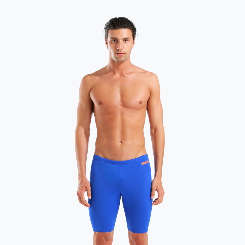 Jammer da uomo per nuoto arena Team Swim Jammer Solid neon blue/team orange 5