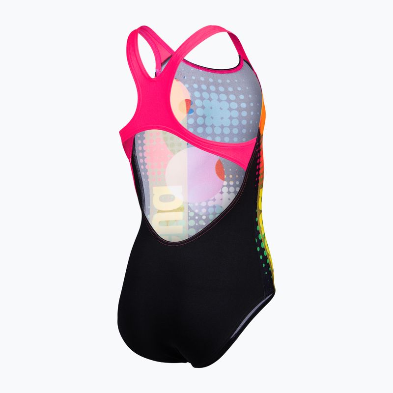 Costume da bagno intero per bambini arena Dots Swim Pro Back black multi/black/shocking pink 4