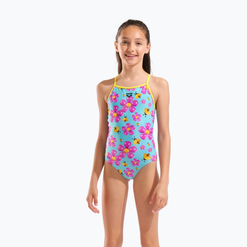 Costume da bagno intero per bambini arena Spring Lightdrop Back water multi/yellow star 5