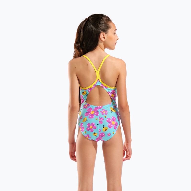 Costume da bagno intero per bambini arena Spring Lightdrop Back water multi/yellow star 7