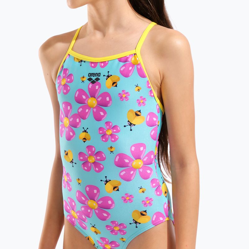 Costume da bagno intero per bambini arena Spring Lightdrop Back water multi/yellow star 8