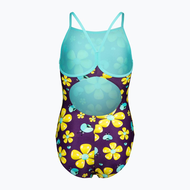 Costume da bagno intero per bambini arena Spring Lightdrop Back plum multi/water 2