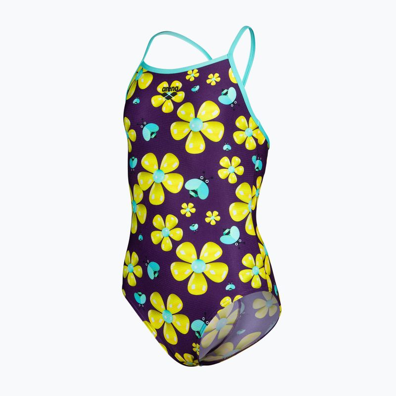 Costume da bagno intero per bambini arena Spring Lightdrop Back plum multi/water 3