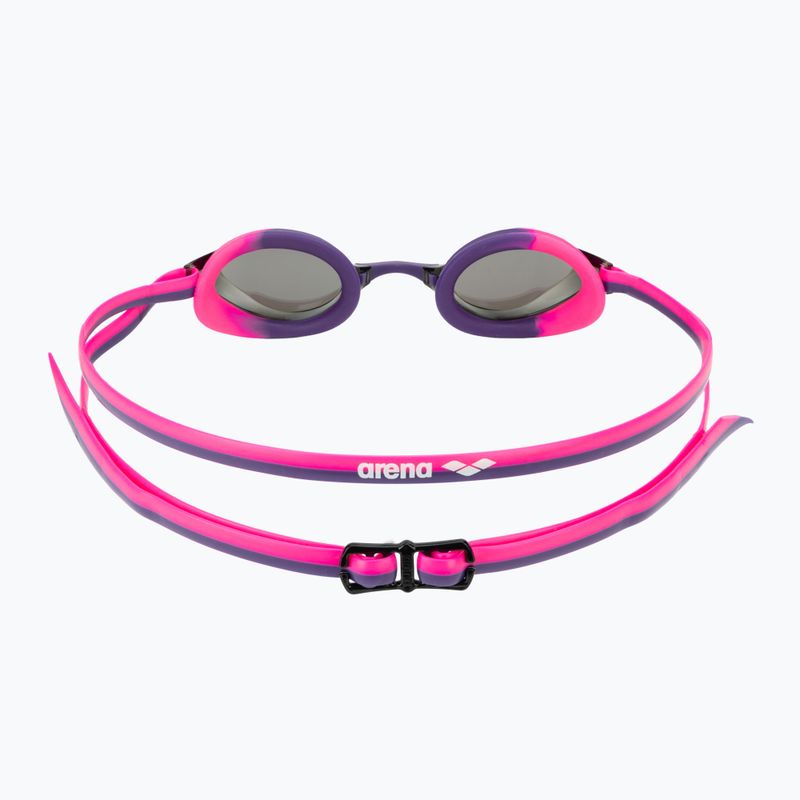 Occhialini da nuoto per bambini arena Python Mirror Jr silver/shocking pink/plum 4