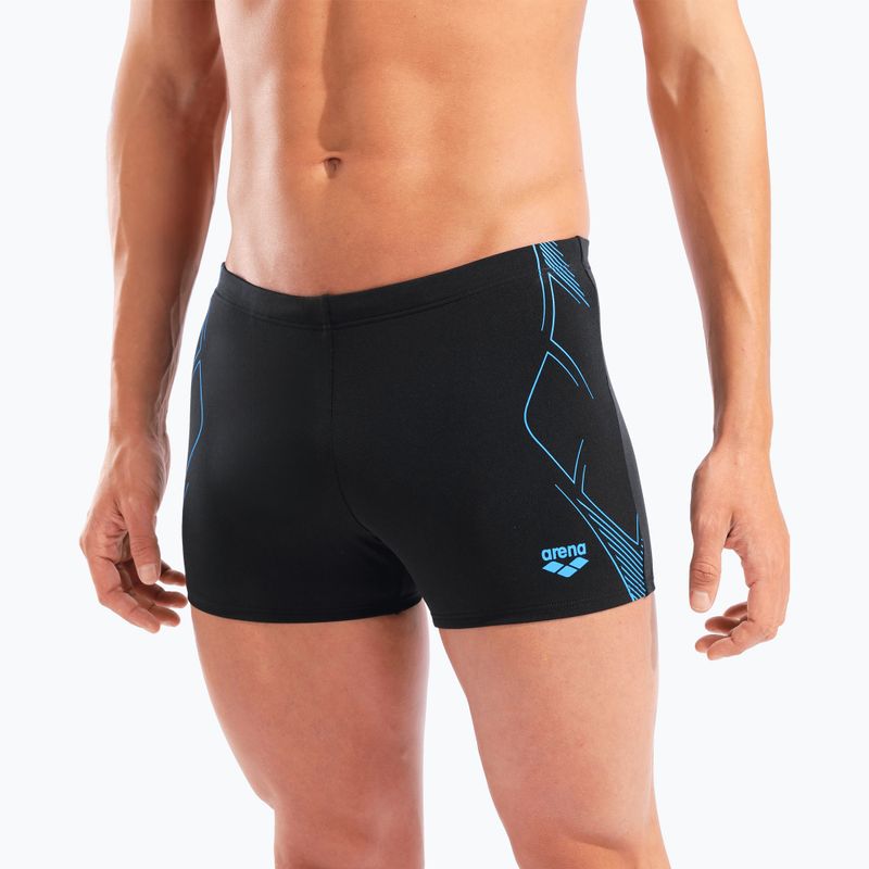 Boxer da nuoto uomo arena Graphic Swim Short black/turquoise 8