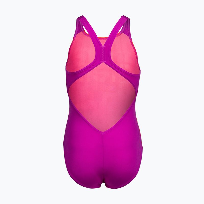 Costume da bagno intero per bambini arena Multi Colours V Back pink multi/very fuchsia 3