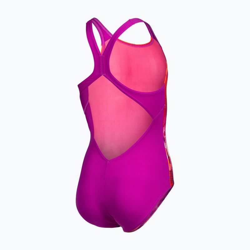 Costume da bagno intero per bambini arena Multi Colours V Back pink multi/very fuchsia 4