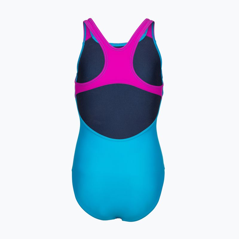 Costume da bagno intero bambino arena Kikko Swim Pro Back turquoise/very fuchsia 2