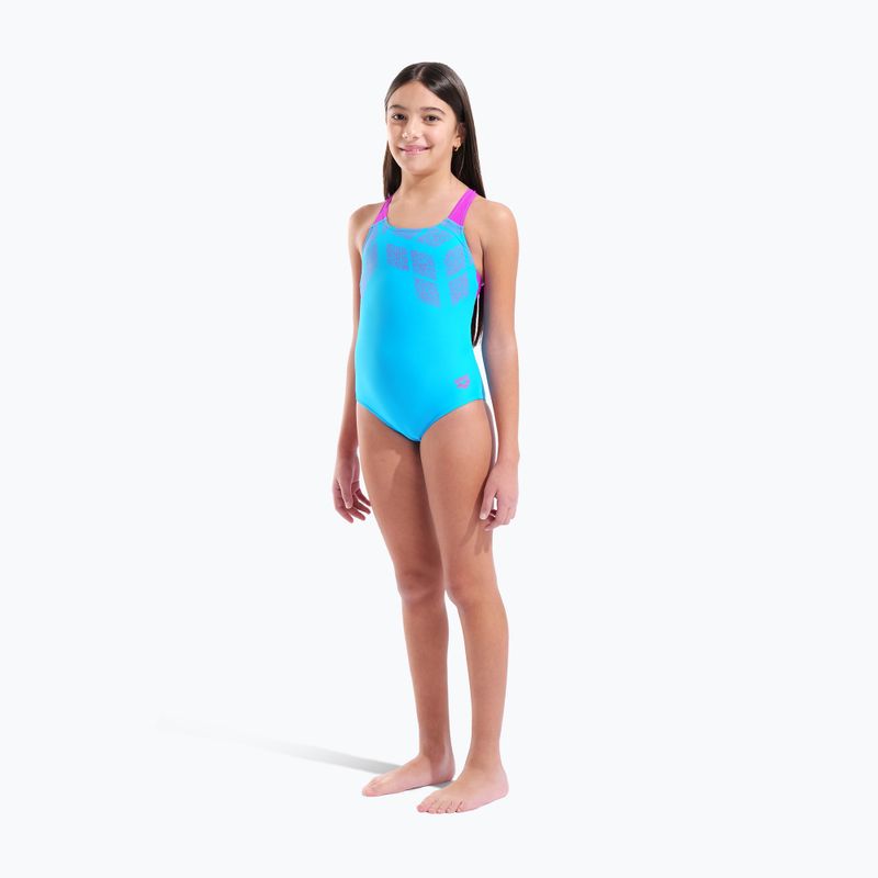 Costume da bagno intero bambino arena Kikko Swim Pro Back turquoise/very fuchsia 6