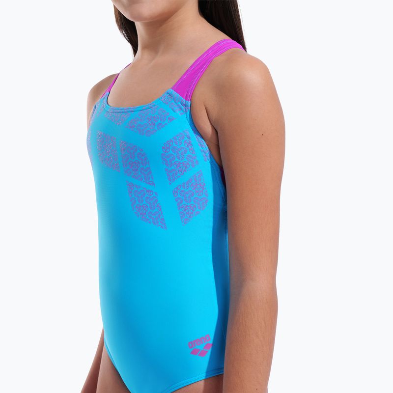 Costume da bagno intero bambino arena Kikko Swim Pro Back turquoise/very fuchsia 8