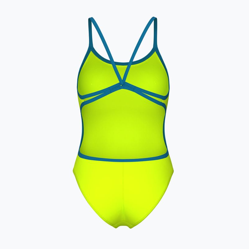 Costume da bagno intero donna Arena Lace Back Solid artic lime/blue cosmo 2