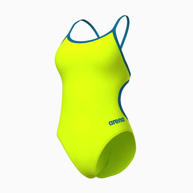 Costume da bagno intero donna Arena Lace Back Solid artic lime/blue cosmo 3