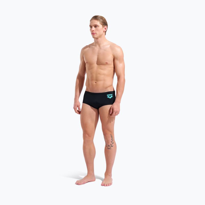 Boxer da nuoto uomo arena One Low Waist Short Big Logo black/black 6