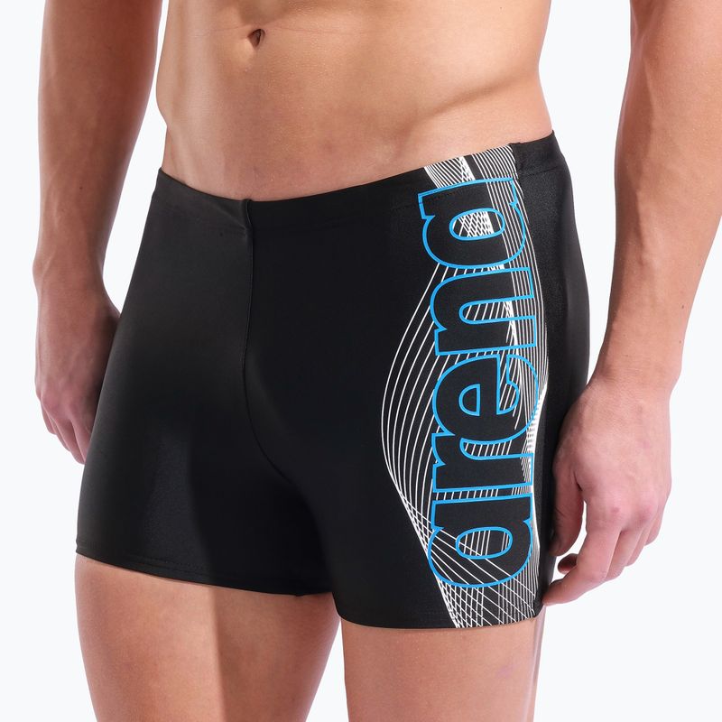 Boxer da nuoto uomo arena Basic Swim Short black/turquoise 8
