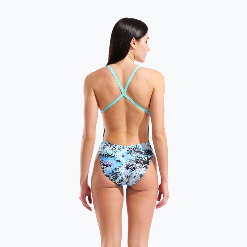 Costume da bagno intero donna arena Earth View Xcriss Cross water multi/water 3
