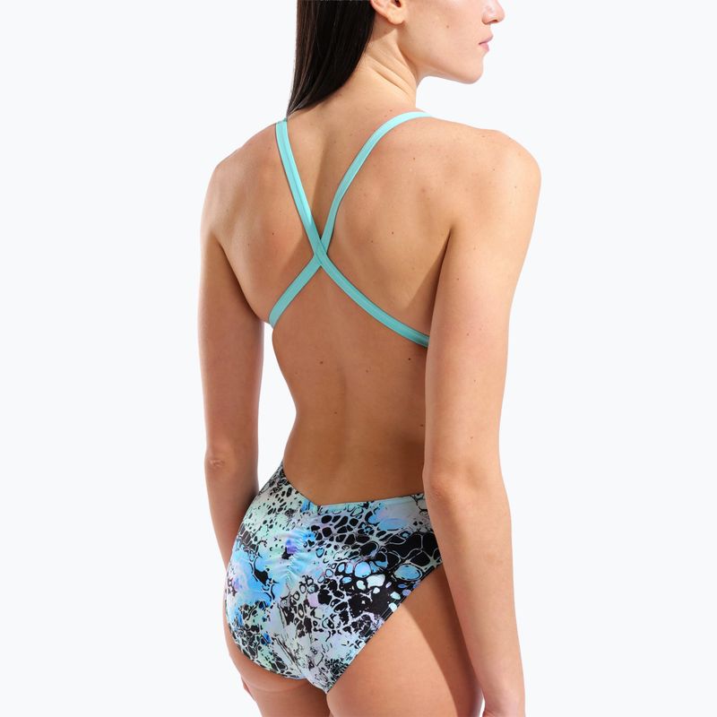 Costume da bagno intero donna arena Earth View Xcriss Cross water multi/water 5