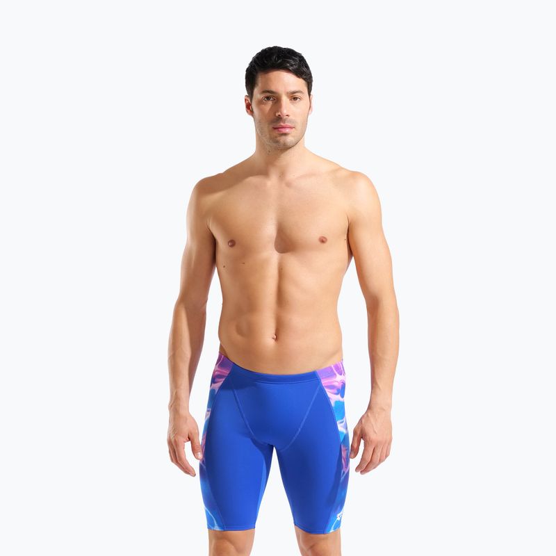 Jammer da uomo per nuoto arena Earth Swim Jammer neon blue/neon blue multi 5